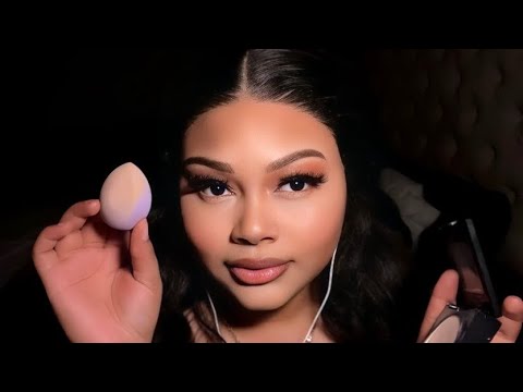 asmr| doing my makeup grwm ❤️✨ (close whispers, tapping)