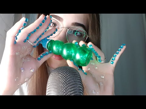 ASMR| Glitter SCRATCHING (glass, plastic, metallic)