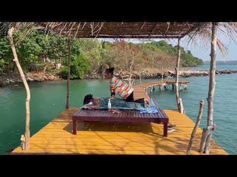 [ASMR] Beach Massage in Thailand in a Hut Surrounded by Water