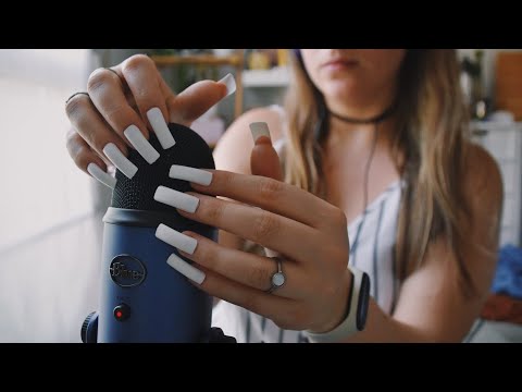 ASMR Fast Mic Scratching and Tapping Fake Nails (no talking)