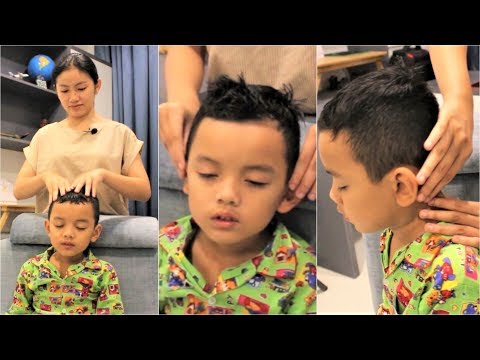More ASMR With Pharam - Relaxing Massage by Emily to Little Guest