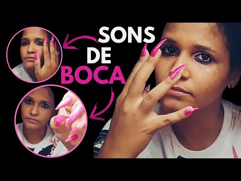 ASMR SONS DE BOCA  EXTREMO em camadas de PERTINHO - intense layered mouth sounds - hand movements