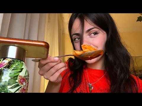 ASMR | Comiendo Macarrones con Tomatico🍝♥️