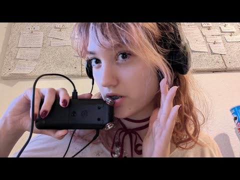 tascam mic biting + mouth sounds and yapping in ASMR