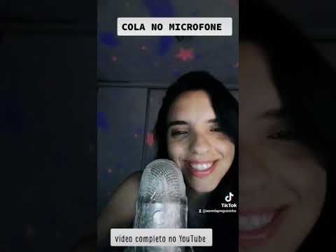 um dos sons que mais gosto é COLA NO MICROFONE. Qual é o seu ? #asmr #relaxing #arrepios