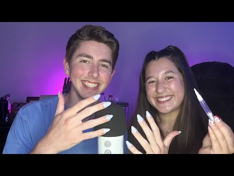 ASMR My Girlfriend Puts Press on Nails on Me *for the tingles*