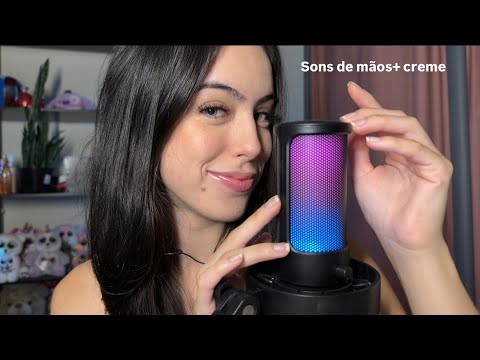 ASMR- HOJE MINHAS MÃOZINHAS TE FARÃO DORMIR (hand sounds) 