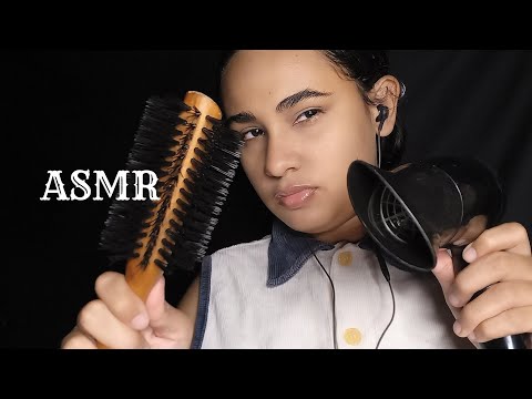 ASMR caseiro escovando o seu cabelo "ROLEPLAY"