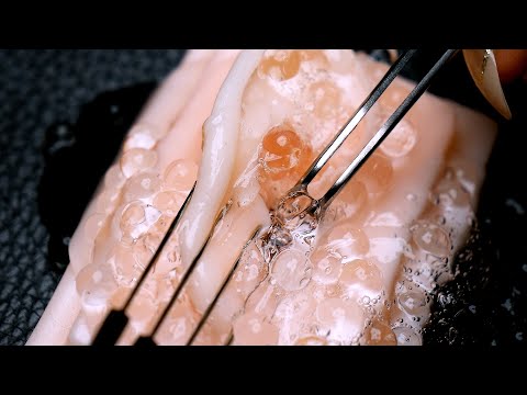 The result of stuffing gel balls in silicon ears... Microphone submerged | ASMR