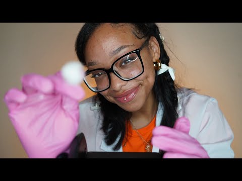 ASMR | EAR EXAM + Deep Clean👂(Lotion Massage, Mouth Sounds To Help You Unwind 🧡 3DIO MIC