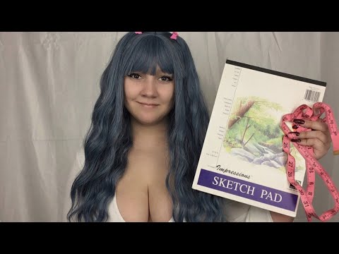 [ASMR] Friend Sketches You for Art Class (Face Measuring, Face Touching, & Drawing Sounds)