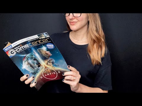 ASMR Video Game Magazine Flip Through l Soft Spoken