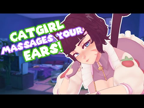 [ASMR] 🐾 Catgirl Massages Your Ears For Sleepy Time