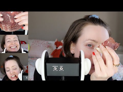 ASMR Whisper Eating Sounds Ear To Ear | Carnivore Look Alike... FENALÅR | 3Dio Binaural | Mukbang 먹방