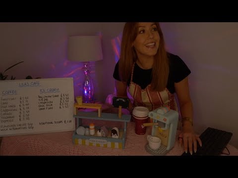 ASMR Cafe RP - Coffee & Ice Cream Stand w/ kids toys