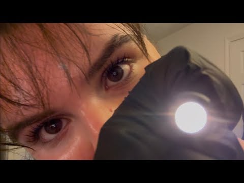 ASMR cranial nerve exam 🩺🩻🥼👩‍⚕️