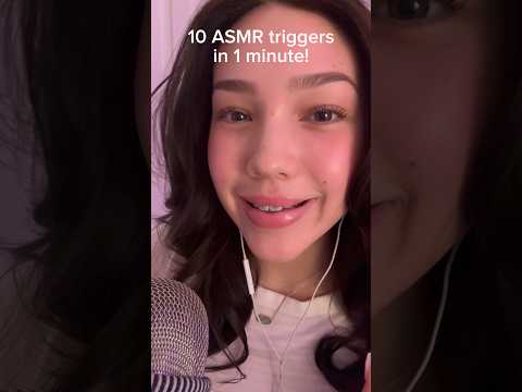 10 ASMR triggers in 1 minute! #asmr #tingles #visualtingle #fyp