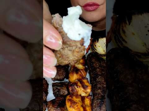 Eating a Lebanese feast #asmr #kebab #shorts #food