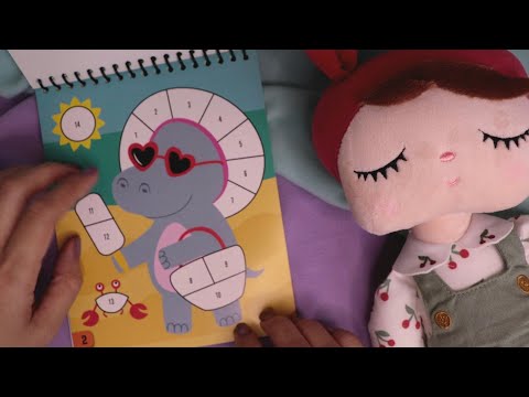 ASMR: Números, Adesivos, Figuras fofas e Voz baixinha | Aconchego pra Relaxar e Dormir