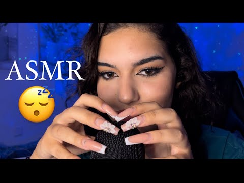 ASMR MIC SCRATCHING CON UÑAS LARGAS MIENTRAS CHARLAMOS 💖