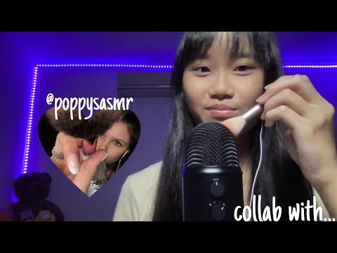 ASMR doing ‎@poppysasmr 's favourite triggers!!♡(collab)