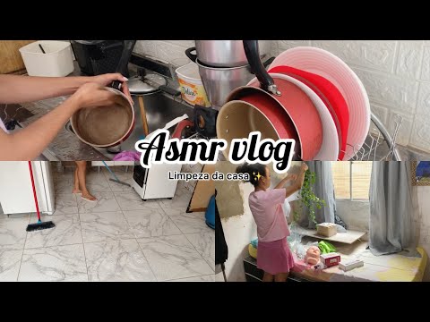 ASMR/ UM VLOG SÓ DE LIMPEZA DA CASA