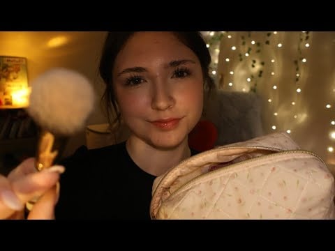 ASMR personal attention friend does your makeup for a night out!