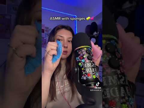 ASMR with sponges 🧽💞 #shorts #asmr #asmrshorts #asmrjade