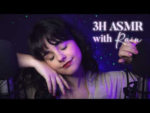 3H EYES CLOSED ASMR so You Finally SLEEP! 🌙 Ear to Ear Whispers with RAIN