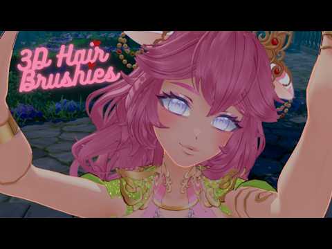 【3DIO ASMR】3D Hair Brushing | VTuber