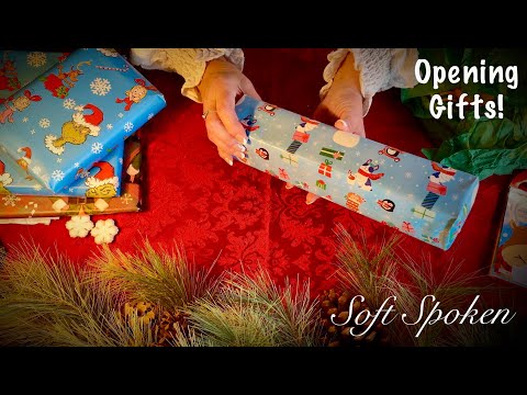 ASMR Opening Christmas Presents! (Soft Spoken only) Amazing gifts & crinkles.
