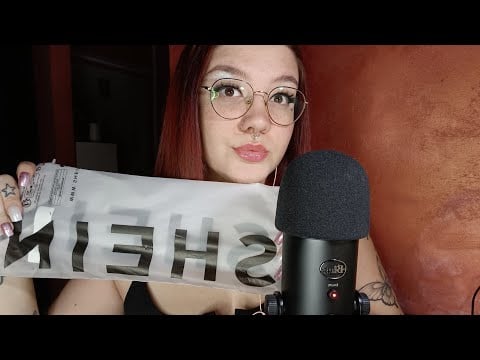 SHEIN HAUL - SHOW & TELL (Stress Balls, Fabric Sounds, Tapping)😴😍💜 | ASMR ITA