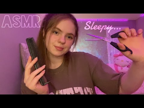 ASMR  Sleepy Haircut Roleplay for Relaxation / Personal attention