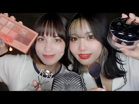 【ASMR】10分でレンズメイクしてあげる！💄【@ASMRBlueKatieコラボ】