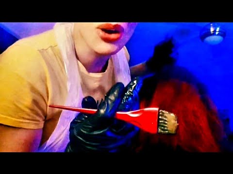 ASMR Cutting & colouring my friends hair