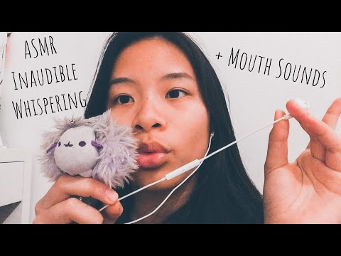 ASMR Inaudible Whispering, Mouth Sounds, and Brushing & Stippling the Microphone