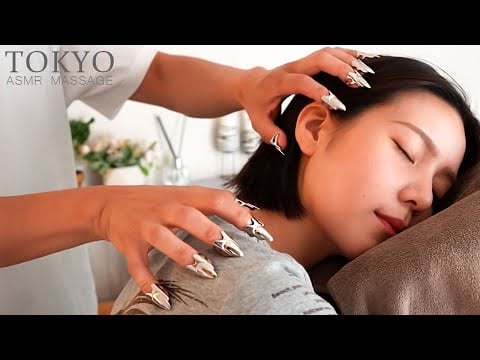 ASMR 不思議と心落ち着くスクラッチマッサージ (背中・耳・頭皮)
