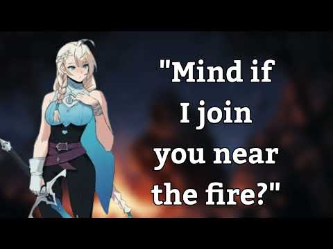 {Asmr} Cuddles by the campfire with your adventurer friend [friends to lovers] [kissing] [cuddling]