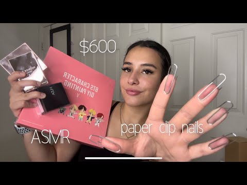 ASMR| Tapping with Paperclip Nails🎀($600 shopping haul)