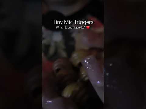 Comment below your favorite #asmr trigger using the tiny mic! 💖