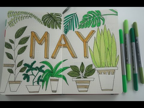 ASMR | May 2019 | Plan With Me! 📖 (Relaxing Bullet Journal Designing) 🖊