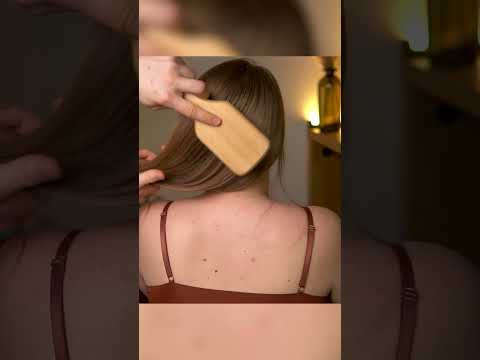 Real Person Hair Brush & Massage #relaxing #scalpmassage #hairbrushing #asmr #backscratching #sleep