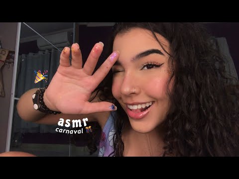 ASMR (comédia) AMIGA MALVADA TE MAQUIANDO para o CARNAVAL 🎊