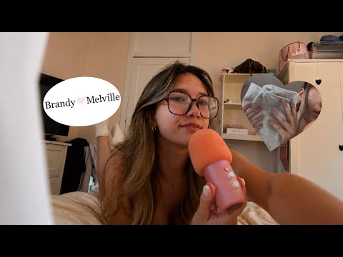 ASMR brandy melville clothing haul