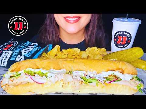 ASMR JIMMY JOHN’S MUKBANG | TURKEY SUB, CHIPS & PICKLE (NO TALKING)