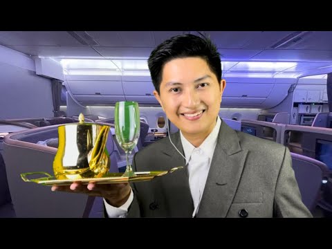 ASMR ✈️ Business Class Flight Attendant Experience