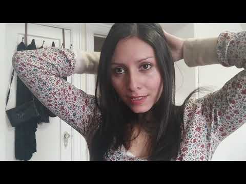 Asmr, getting ready brushing/styling my hair & makeup