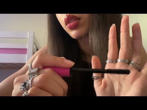 ASMR doing your makeup in 2 minutes (different languages)