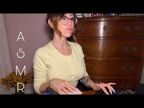 ASMR Librarian Roleplay 📚whispering #asmr #tapping