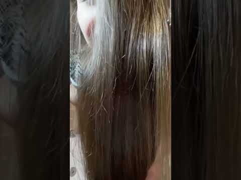 Hair drying and brushing! #asmr #longhair #silkyhair #longhairasmr #hairplay